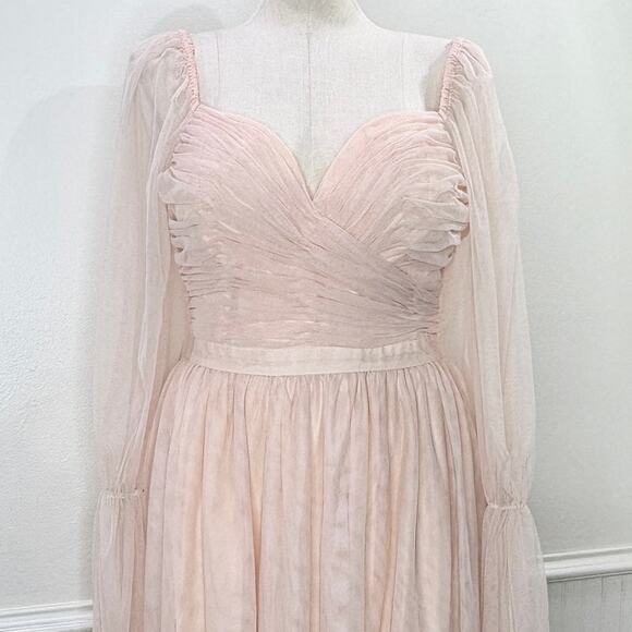 Nabela Noor x Eloquii Size 16 Puff Sleeve Dress Midi Coquette Fairy Tulle Ballet - Picture 3 of 16
